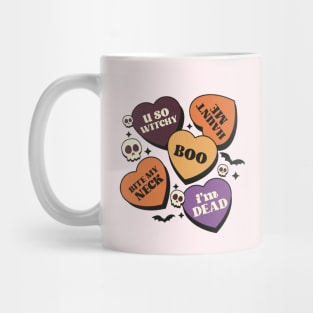 Boo Halloween Witchy Haunted Hearts Mug